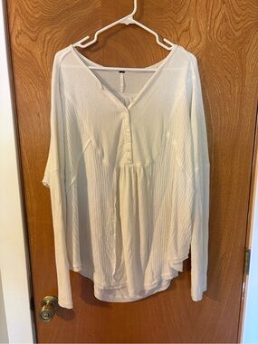 White Free People Cotton Tunic